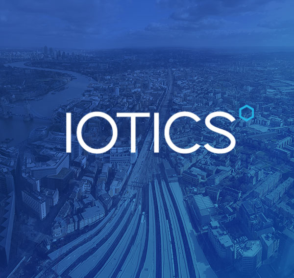 iotics logo over london